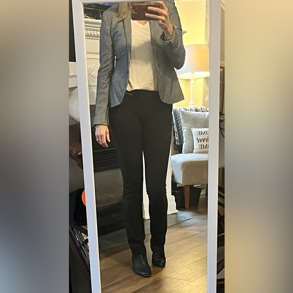 ZARA BASIC one button lined blazer petite M